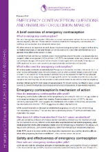 Emergency Contraception Questions and Answers for Decision Makers